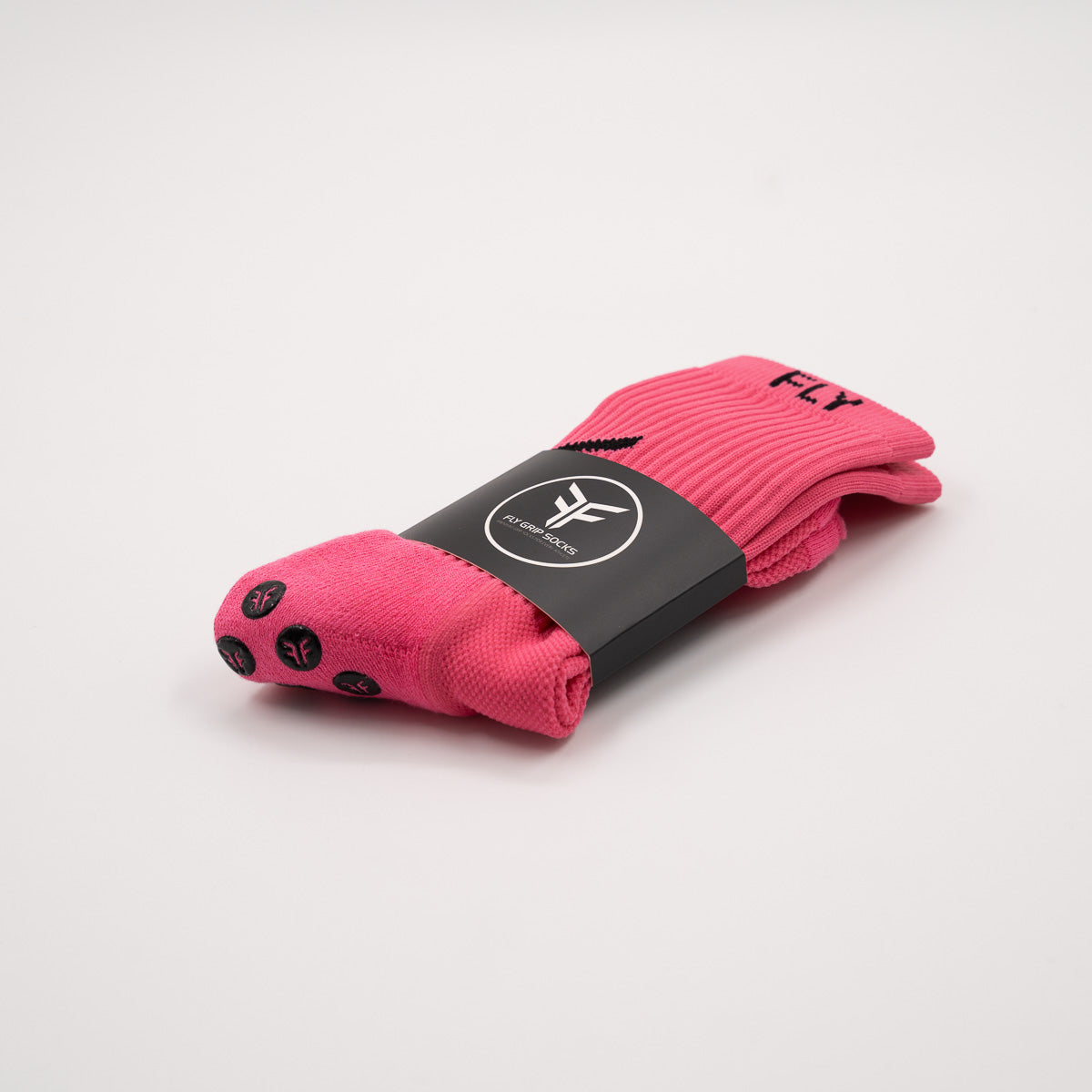 Pink Fly Grip Socks