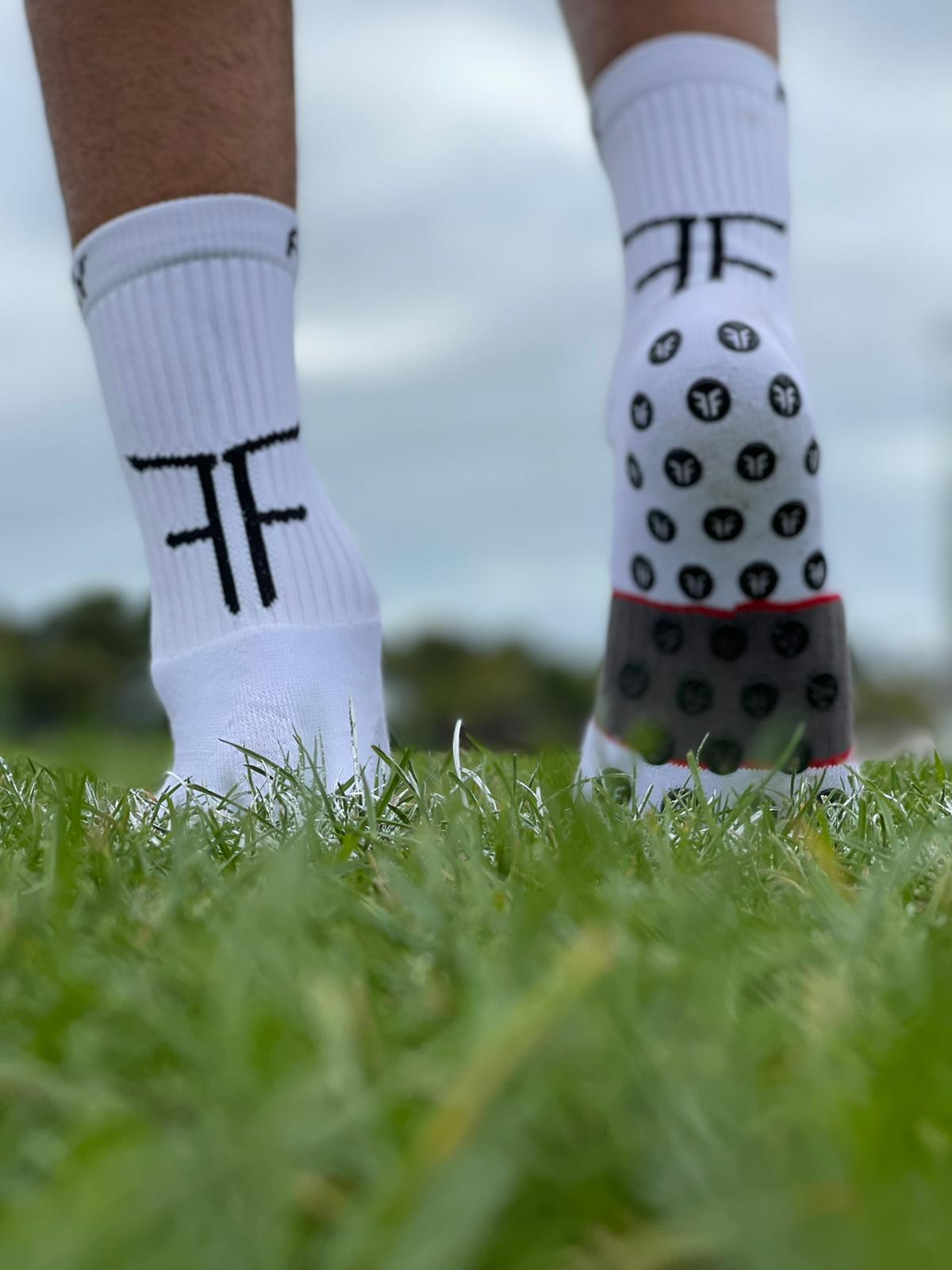 White Fly Grip Socks