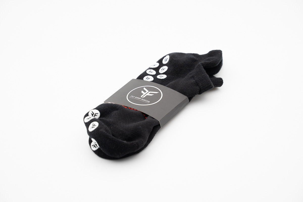 Black Fly Grip Ankle Socks