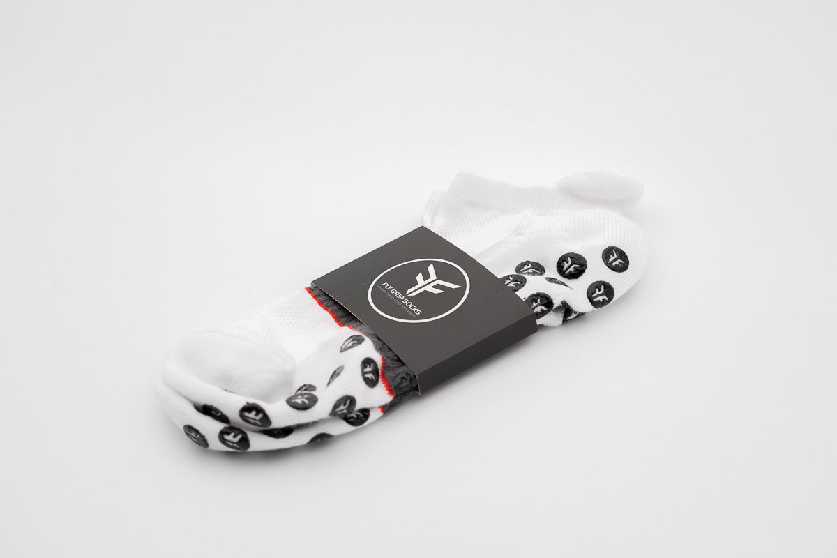 White Grip Ankle Socks