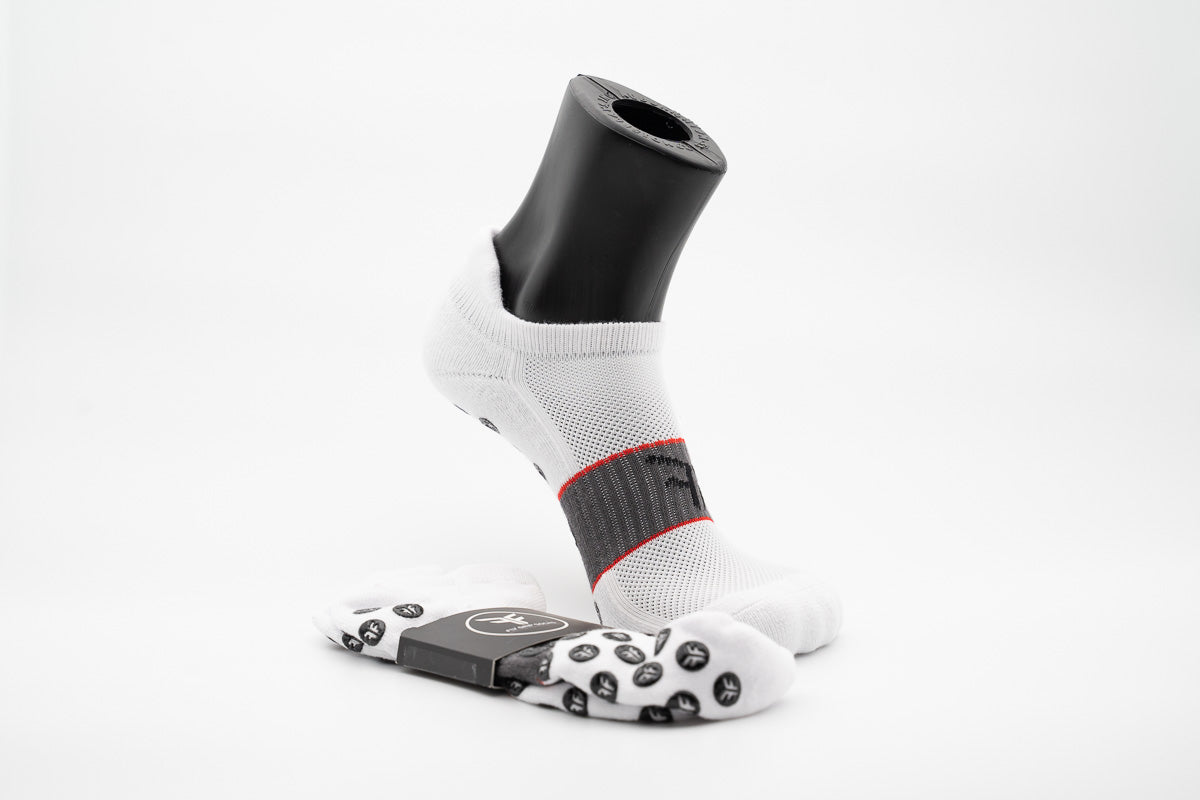 White Grip Ankle Socks