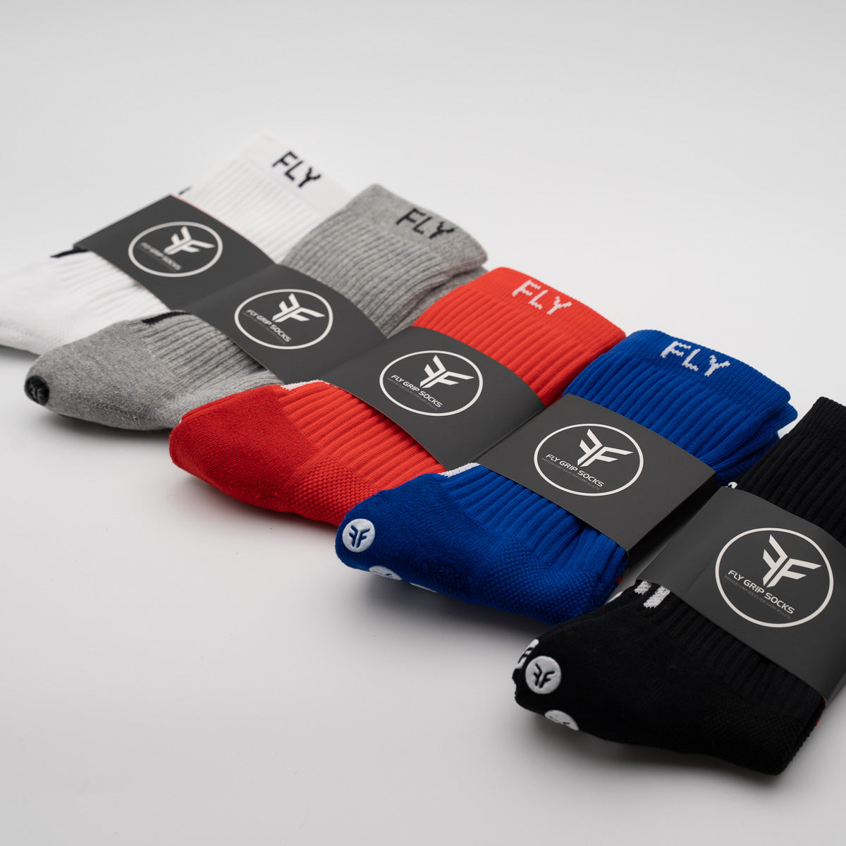 White Fly Grip Socks