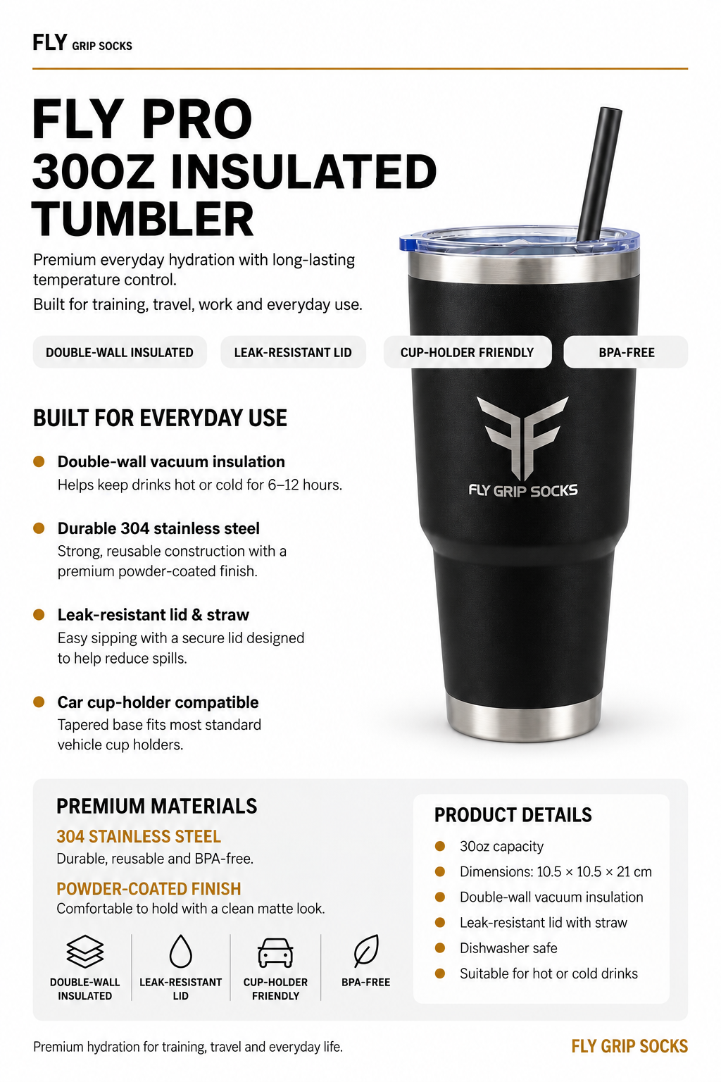 Fly Pro Travel Tumbler