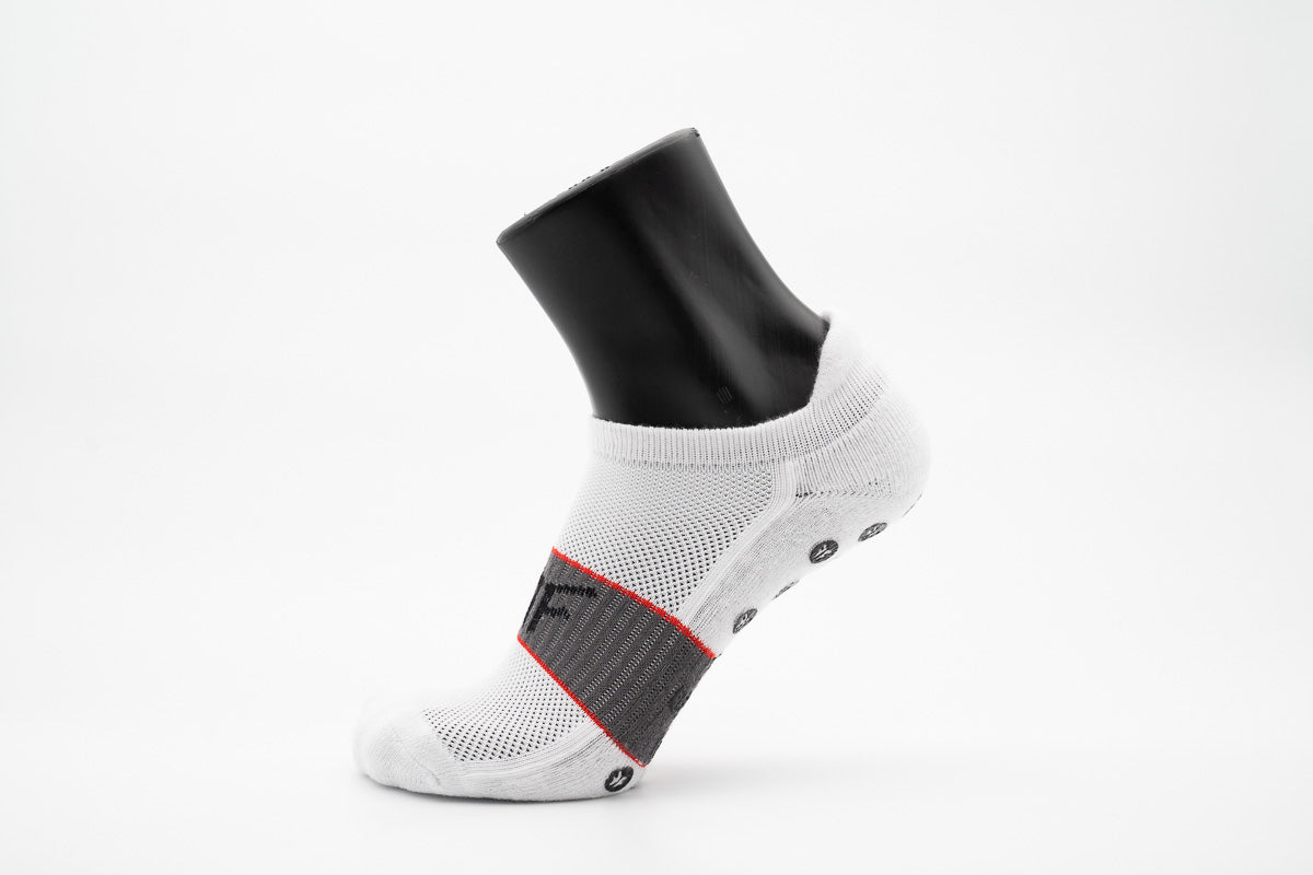White Grip Ankle Socks